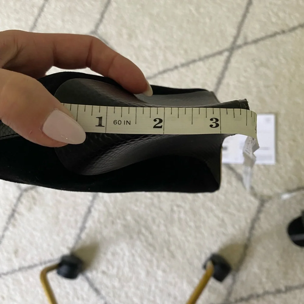 Ann Taylor Black Suede Peep Toe Wedges - Picture 13 of 13